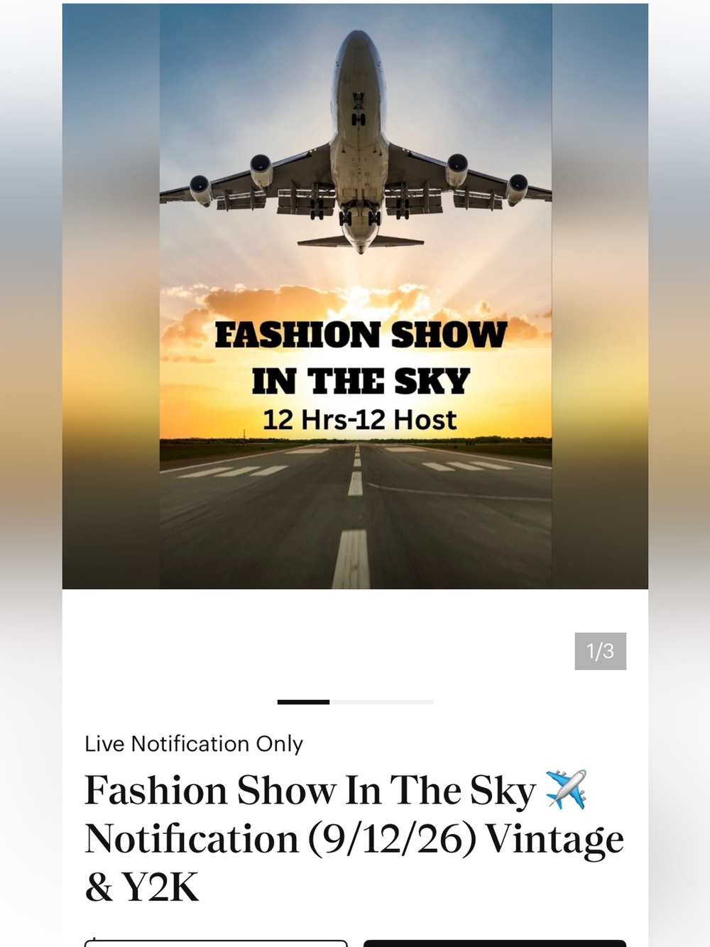 Fashion IN The SKY Vintage 9/12/2026 - 9am EST-12 hosts - MY SHOW 8am PST